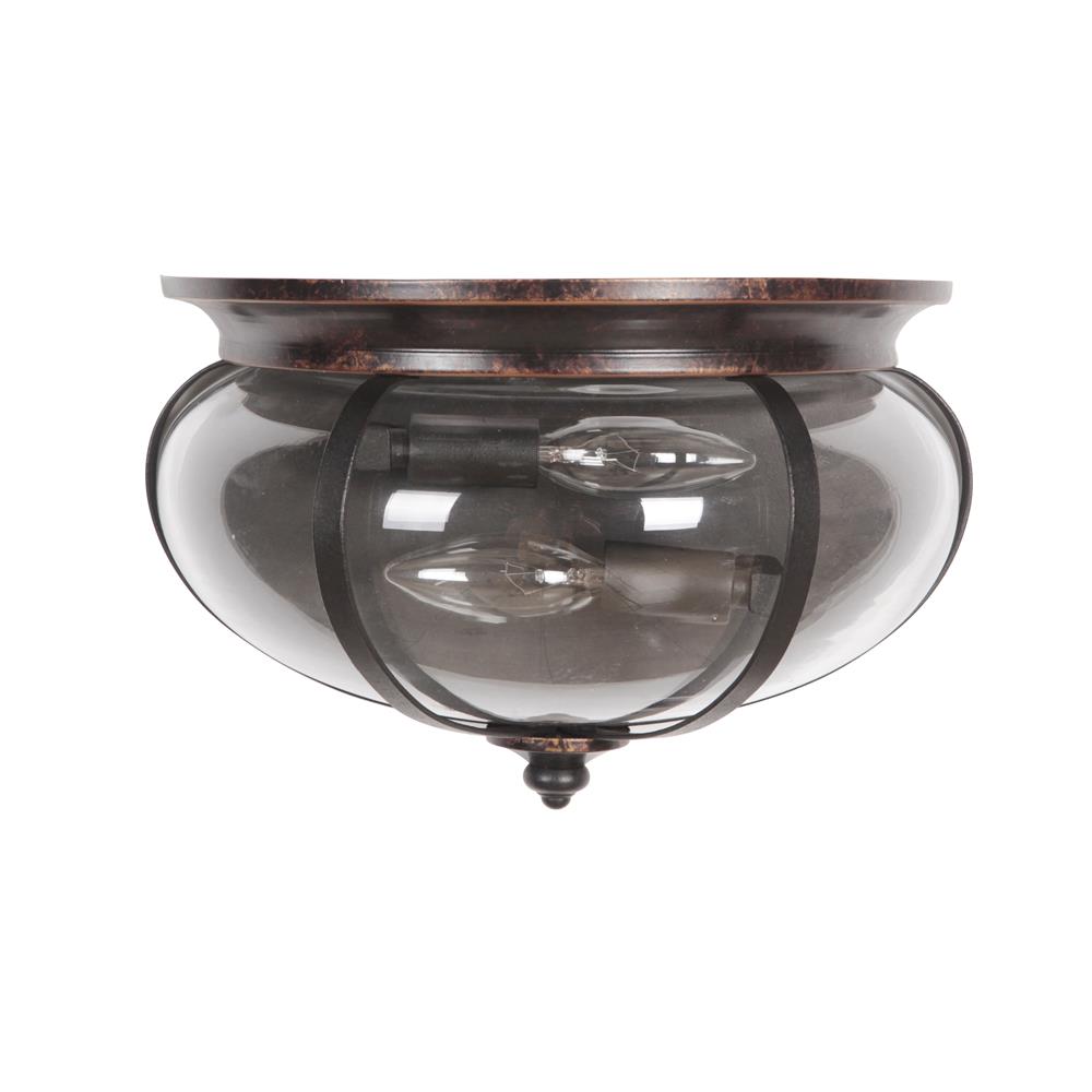 Craftmade 38762-AGTB Stafford 2 Light Wall Sconce in Aged Bronze/Textured Black with Clear Glass